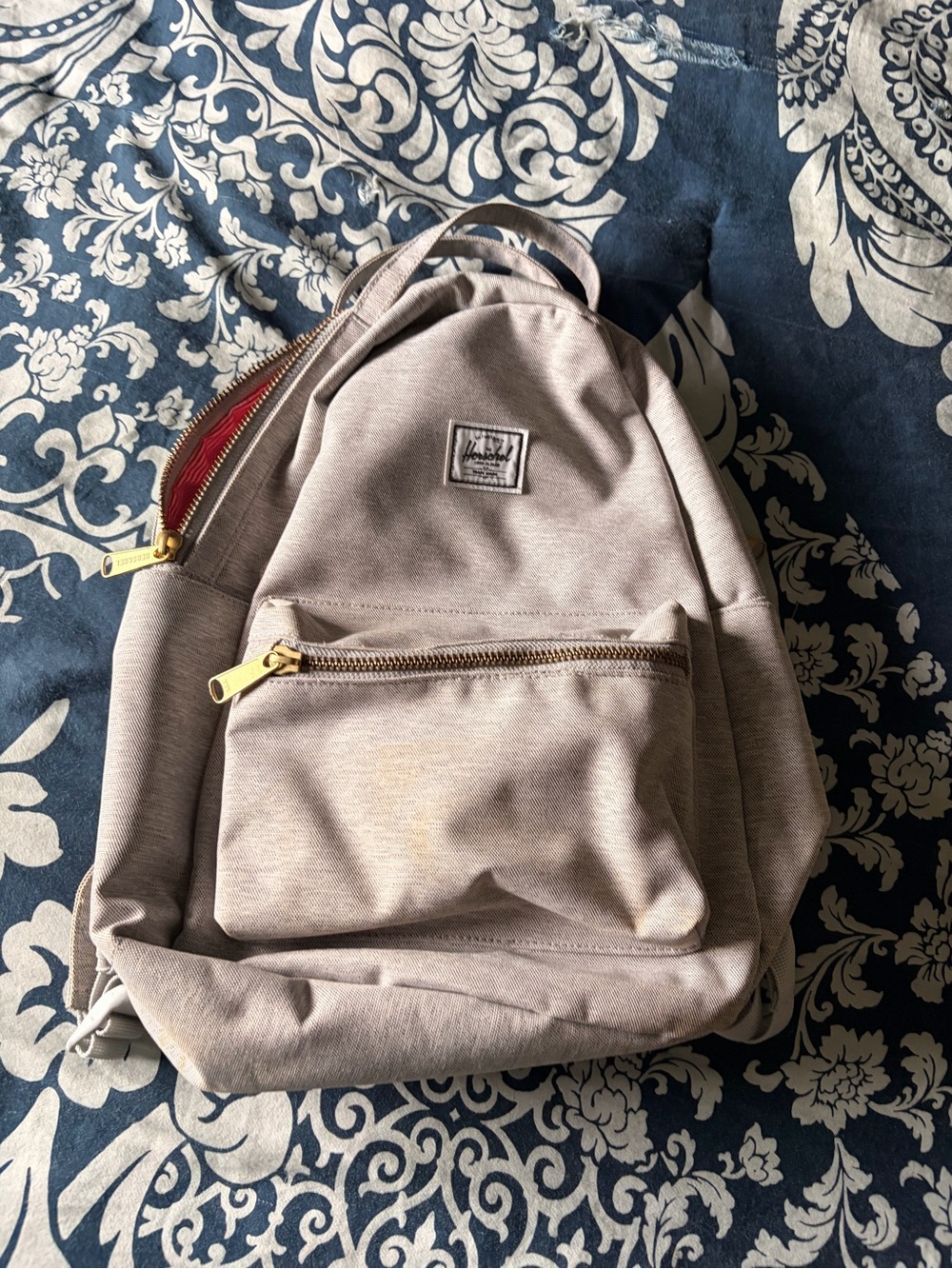 Herschel Supply Co. Small Gray Backpack with Front Zip Pocket
